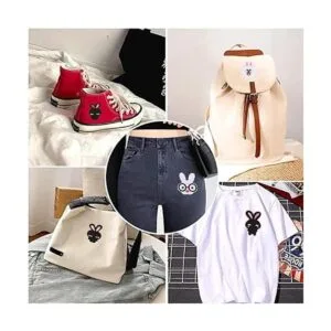 Parches de hierro para ropa de conejitos lindos con_5