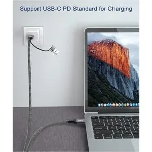 Basesailor Cable USB C a USB C de 100 W de 10 pies con_4