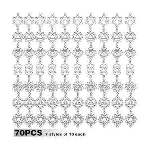 70 colgantes de plata envejecida con chakras y energía de_2
