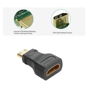 JD Mini adaptador HDMI 5 unidades chapado en oro HDMI_6