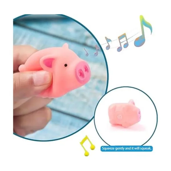 Juguetes de baño para bebé 4 unidades cerdo rosa de_4