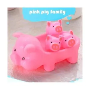 Juguetes de baño para bebé 4 unidades cerdo rosa de_6