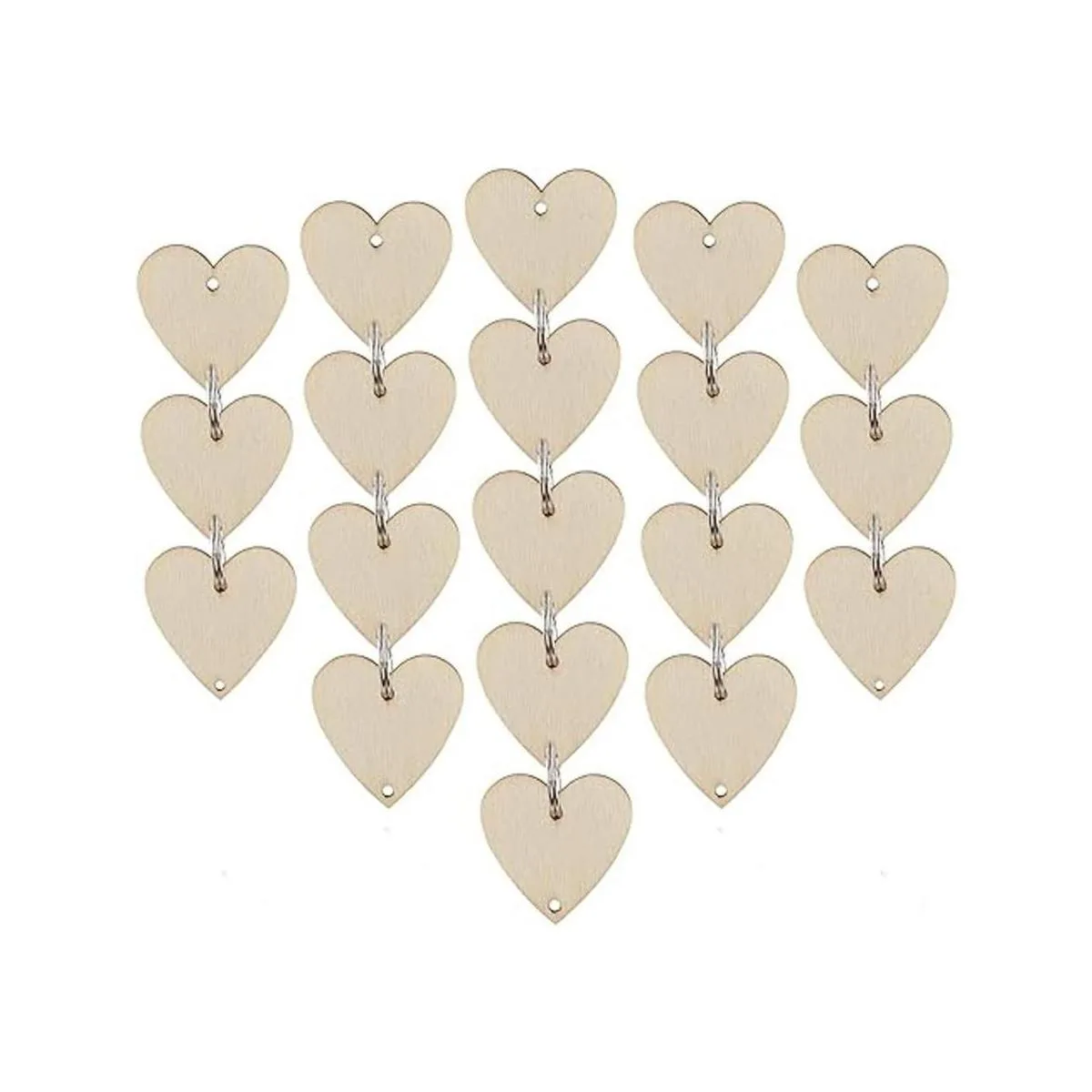 Juego de 200 piezas de manualidades de madera con agujeros_2