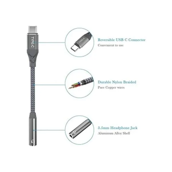 Adaptador de auriculares USB C a 0.138 in adaptador de_4