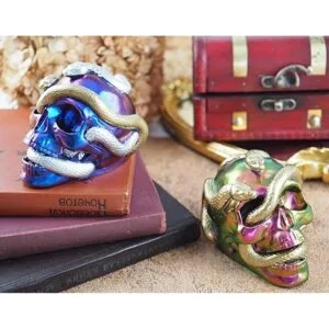 KuAoyoja Moldes de silicona con calavera de serpiente 3D_6