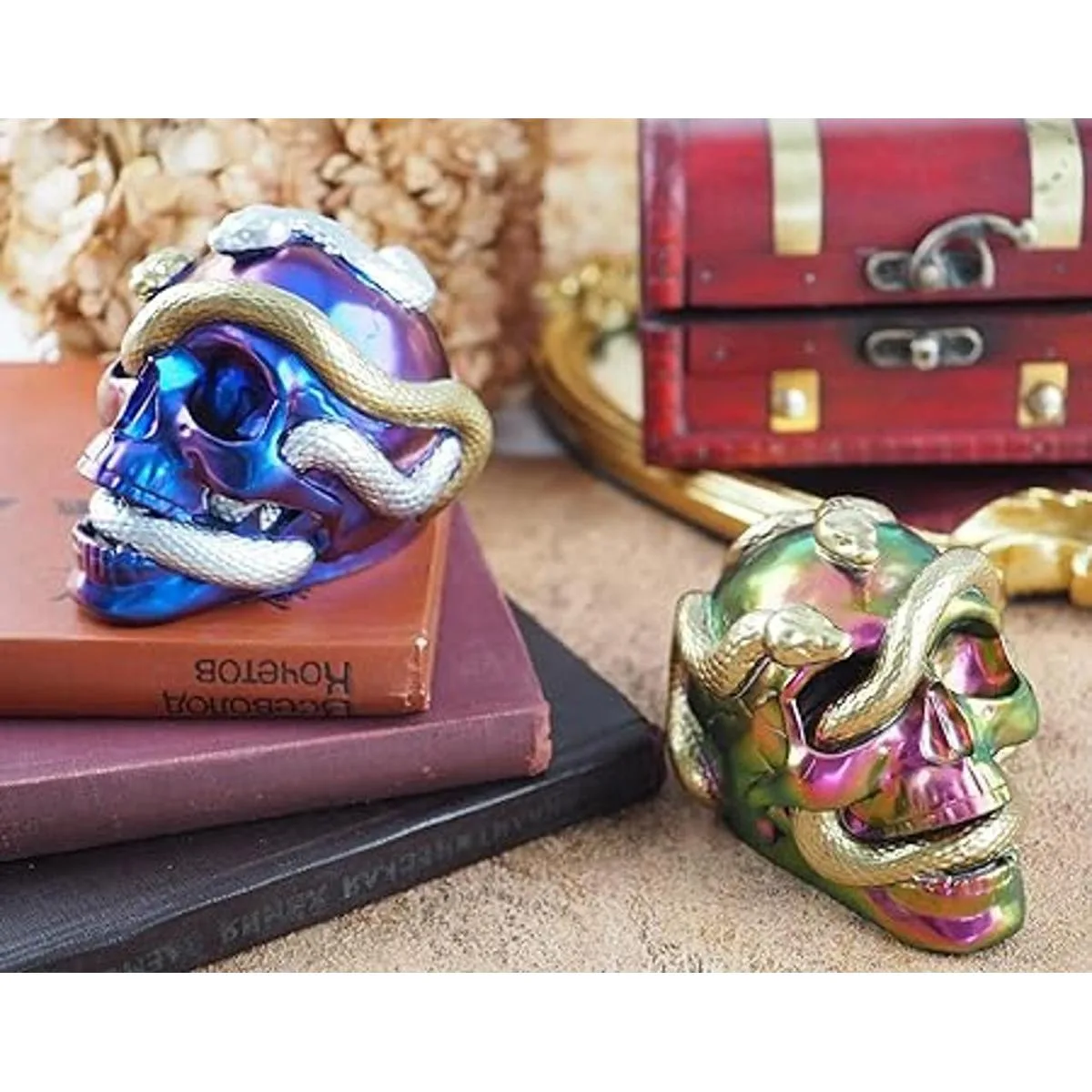 KuAoyoja Moldes de silicona con calavera de serpiente 3D_6