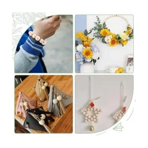 arricraft 60 cuentas redondas de madera de 3 estilos cara_6