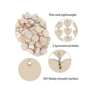 Juego de 200 piezas de manualidades de madera con agujeros_7