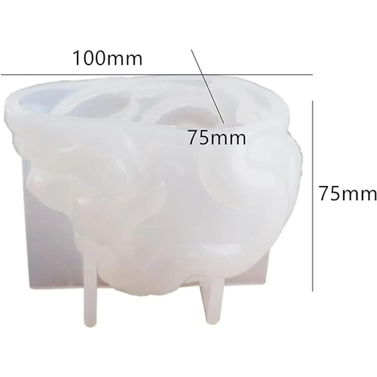 KuAoyoja Moldes de silicona con calavera de serpiente 3D_2