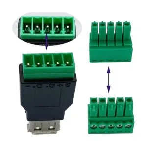 AAOTOKK USB 2.0 A Tornillo Terminal Block Adaptador USB_3