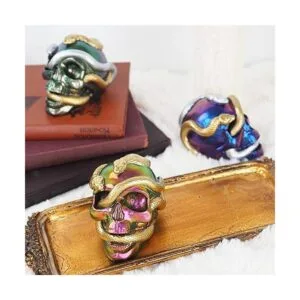 KuAoyoja Moldes de silicona con calavera de serpiente 3D_4