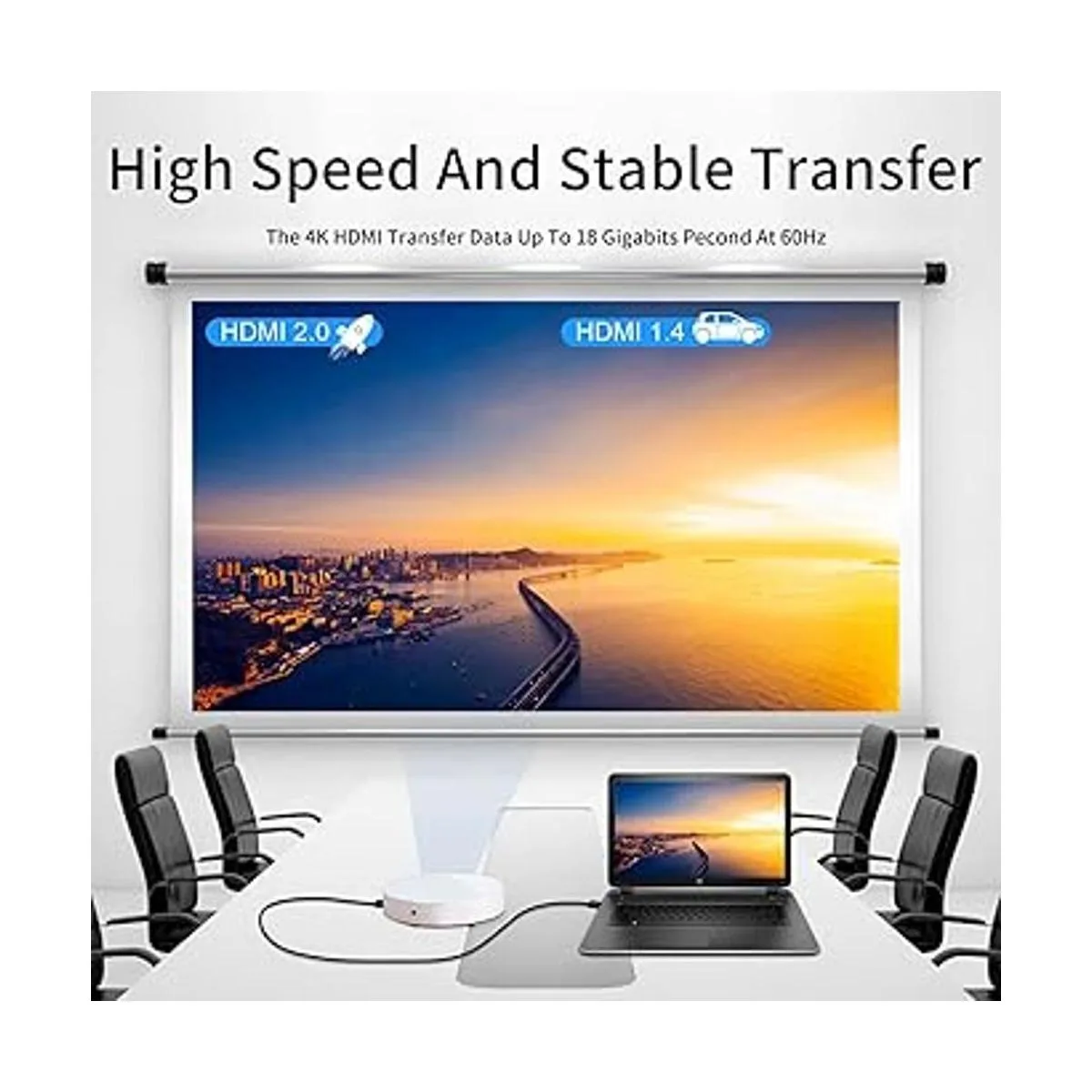 Twozoh Cable HDMI delgado de 1 pie paquete de 2 unidades_2