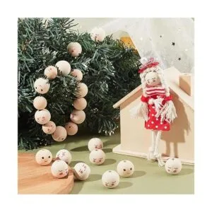 arricraft 60 cuentas redondas de madera de 3 estilos cara_5