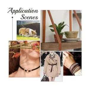 GORGECRAFT Tira de correa de cuero marrón de 0.5 pulgadas_7