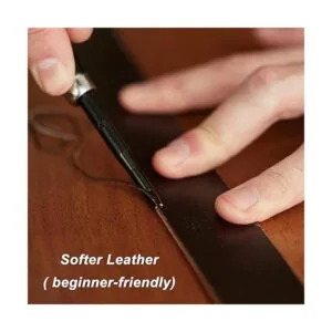 GORGECRAFT Tira de correa de cuero marrón de 0.5 pulgadas_6