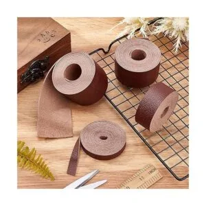 GORGECRAFT Tira de correa de cuero marrón de 0.5 pulgadas_5