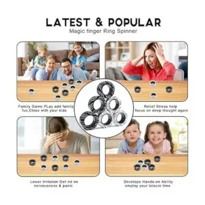 Chnaivy Juego de 6 anillos magnéticos giratorios_5