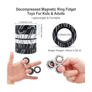 Chnaivy Juego de 6 anillos magnéticos giratorios_3