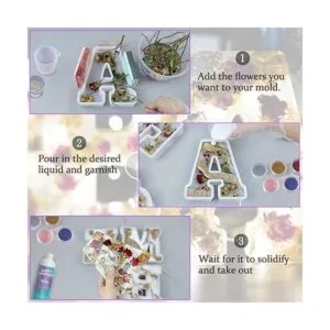 Molde de resina moldes de silicona 3D de letra grande_5