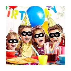 Evenci 4 máscaras de superhéroe negro máscara de ojos de_2