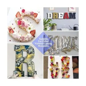 Molde de resina moldes de silicona 3D de letra grande_2