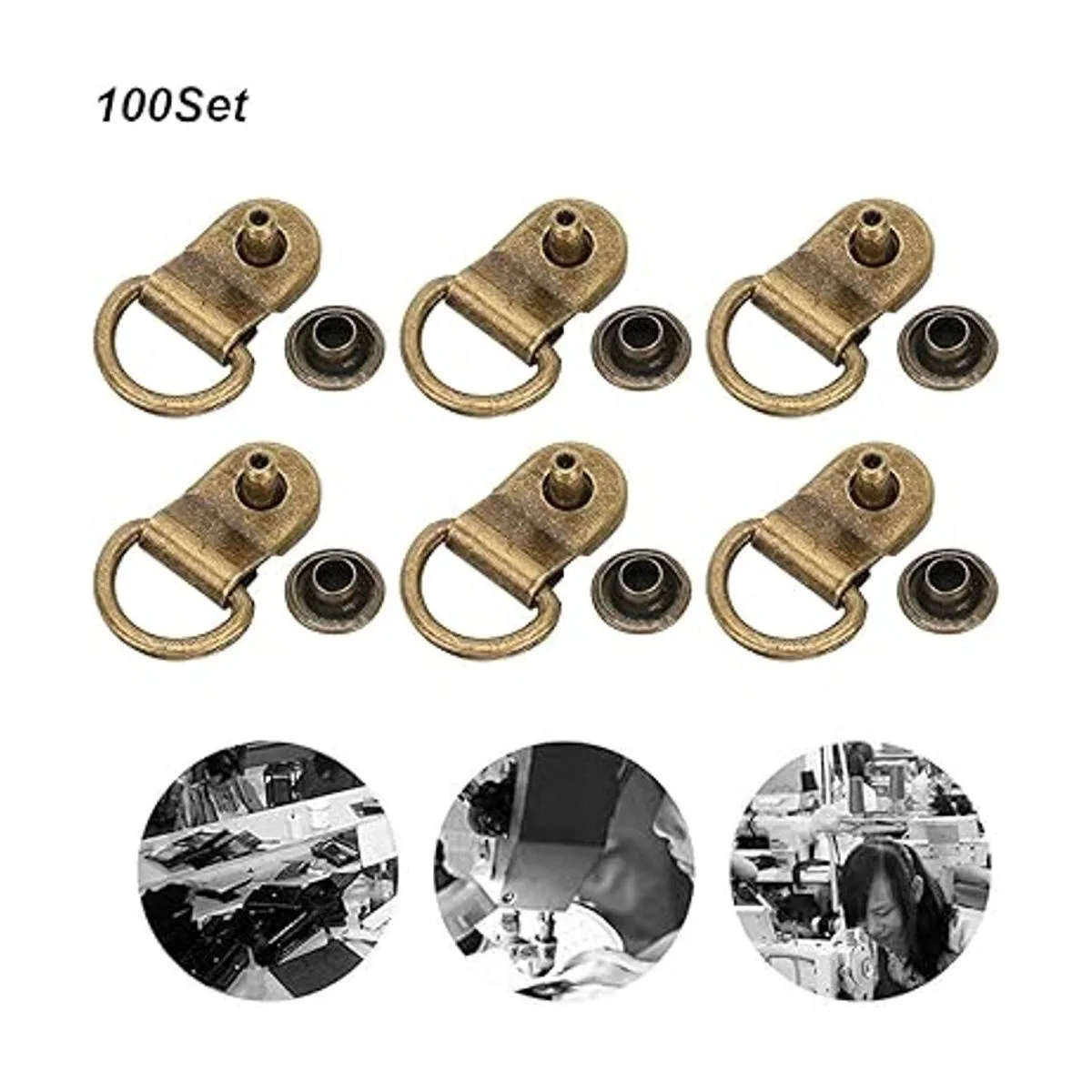 Juego de 100 ganchos de bronce de 0.354 x 0.551 in_6