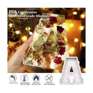 Molde de resina moldes de silicona 3D de letra grande_4