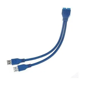 JSER 2 puertos USB 3.0 A macho a 20 pines macho adaptador_1