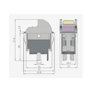 SW7A Interruptor de palanca de encendido y apagado de_3