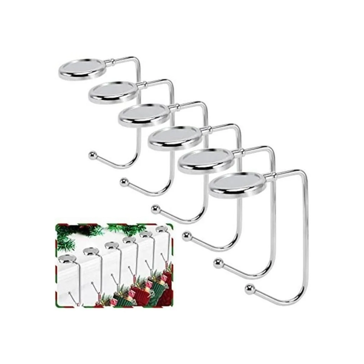 Soportes de calcetín de Navidad para manta paquete de 6_1