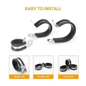 Paquete x 10 abrazaderas de hule aislante. Abrazadera de_3