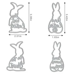 Troqueles de corte de metal de conejo de Pascua diseño de_2