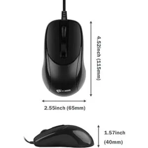 MCSaite Mouse óptico PS2 con cable 3 botones con_7