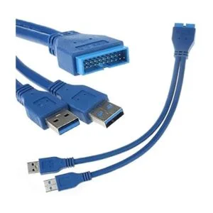 JSER 2 puertos USB 3.0 A macho a 20 pines macho adaptador_4
