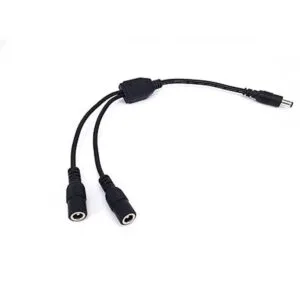 Paquete de 2 cables divisores negros de 1 macho a 2_4