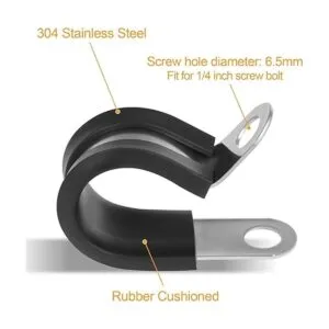 Paquete x 10 abrazaderas de hule aislante. Abrazadera de_2