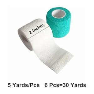 Baisunt Paquete de 6 vendajes cohesivos de 2 pulgadas_2