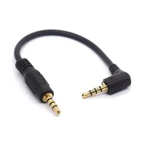 Cable de audio TRRS corto de 0.138 in chapado en oro de_1