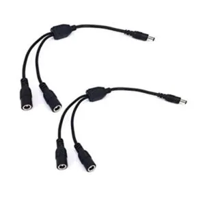 Paquete de 2 cables divisores negros de 1 macho a 2_1