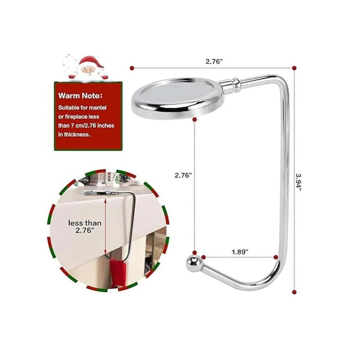 Soportes de calcetín de Navidad para manta paquete de 6_2