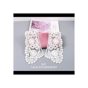 MAMUNU 2 piezas de cuello de encaje blanco cuello de tela_6