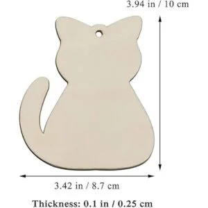 20 piezas de recortes de madera para gatos adornos para_2