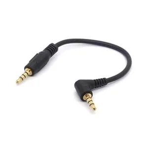 Cable de audio TRRS corto de 0.138 in chapado en oro de_2
