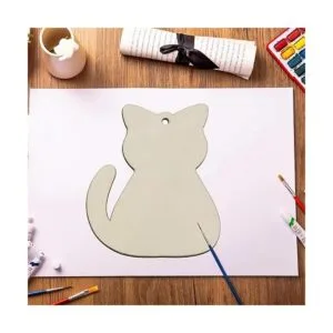 20 piezas de recortes de madera para gatos adornos para_5