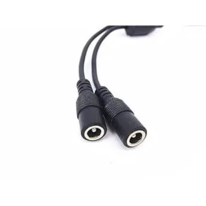 Paquete de 2 cables divisores negros de 1 macho a 2_3