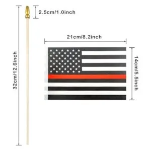 Newperlite Bandera de palo de bomberos americanos de línea_2