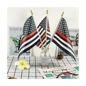 Newperlite Bandera de palo de bomberos americanos de línea_5