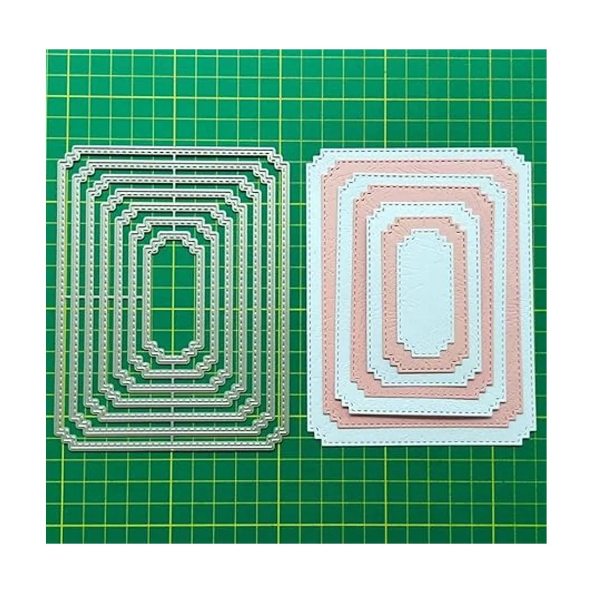 7 piezas de troqueles de metal con marco plantillas de_3