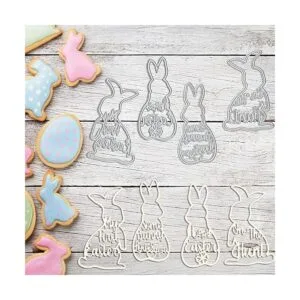 Troqueles de corte de metal de conejo de Pascua diseño de_3