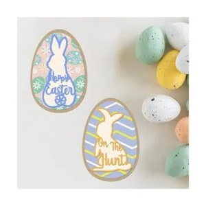 Troqueles de corte de metal de conejo de Pascua diseño de_5